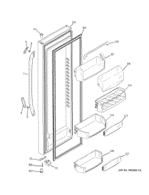 02 - Fresh Food Door parts for Ge Refrigerator GSF25TGWAWW from AppliancePartsPros.com