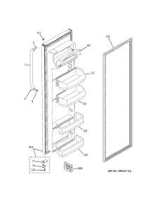 02 - Fresh Food Door parts for Ge Refrigerator GSH22JSTBSS from AppliancePartsPros.com