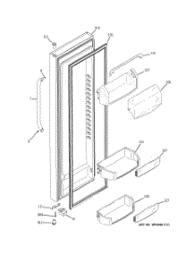 02 - Fresh Food Door parts for Ge Refrigerator LSS25XSWASS from AppliancePartsPros.com