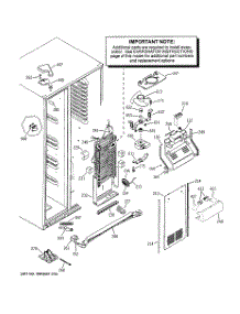 03 - Freezer Section parts for Ge Refrigerator LSS25XSWASS from AppliancePartsPros.com