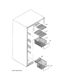 05 - Freezer Shelves parts for Ge Refrigerator LSS25XSWASS from AppliancePartsPros.com