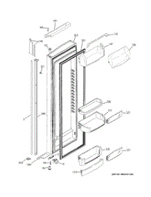 02 - Fresh Food Door parts for Ge Refrigerator GIE21LGTBFBB from AppliancePartsPros.com