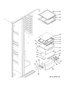 08 - Fresh Food Shelves parts for Ge Refrigerator GIE21LGTBFBB from AppliancePartsPros.com