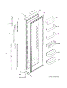 02 - Fresh Food Door parts for Ge Refrigerator ESF25QGWAWW from AppliancePartsPros.com