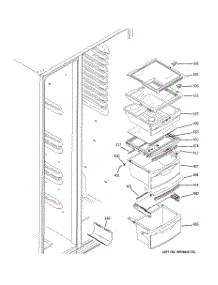 08 - Fresh Food Shelves parts for Ge Refrigerator ESF25QGWAWW from AppliancePartsPros.com