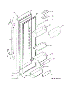 02 - Fresh Food Door parts for Ge Refrigerator GSE25MGTBCWW from AppliancePartsPros.com