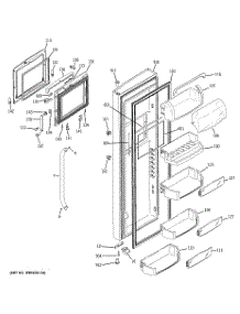 02 - Fresh Food Door parts for Ge Refrigerator GCE23LHTBFSS from AppliancePartsPros.com