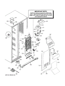 03 - Freezer Section parts for Ge Refrigerator GSS23WSWASS from AppliancePartsPros.com