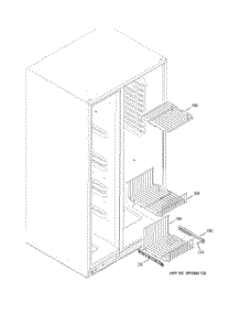 05 - Freezer Shelves parts for Ge Refrigerator GSS25WSWASS from AppliancePartsPros.com