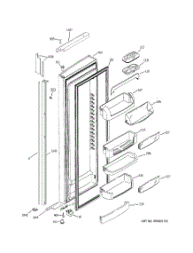 02 - Fresh Food Door parts for Ge Refrigerator GIE21MGTBFBB from AppliancePartsPros.com