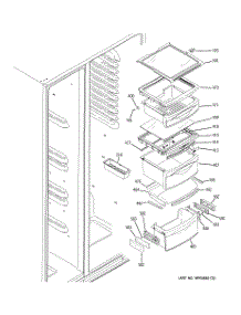 08 - Fresh Food Shelves parts for Ge Refrigerator GIE21MGTBFBB from AppliancePartsPros.com