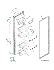 02 - Fresh Food Door parts for Ge Refrigerator GSE20IBTAFWW from AppliancePartsPros.com