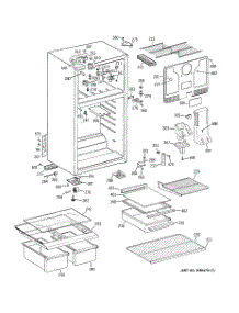 02 - Cabinet parts for Ge Refrigerator GTS18EBSERWW from AppliancePartsPros.com