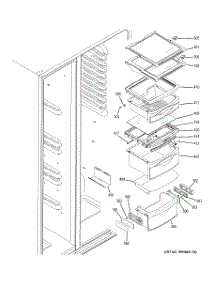08 - Fresh Food Shelves parts for Ge Refrigerator PSR26UHPECC from AppliancePartsPros.com