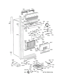 02 - Cabinet parts for Ge Refrigerator ZIRS36NDALH from AppliancePartsPros.com