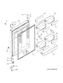 02 - Fresh Food Door parts for Ge Refrigerator PTS22SCSARSS from AppliancePartsPros.com