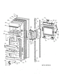 02 - Fresh Food Door parts for Ge Refrigerator TFX27FMA from AppliancePartsPros.com