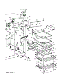 04 - Fresh Food Section parts for Ge Refrigerator TFX27FMA from AppliancePartsPros.com