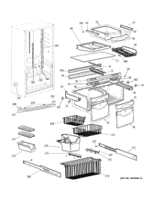 04 - Shelves parts for Ge Refrigerator GDS18SBPBLSS from AppliancePartsPros.com