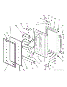 02 - Fresh Food Door parts for Ge Refrigerator GDS18LCPAWW from AppliancePartsPros.com