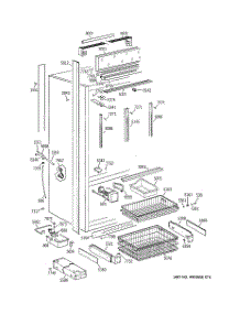 03 - Freezer Section, Trim & Components parts for Ge Refrigerator ZIC36NABLH from AppliancePartsPros.com