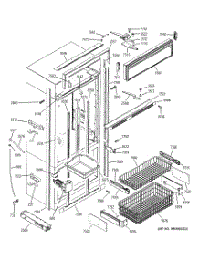 03 - Freezer Section, Trim & Components parts for Ge Refrigerator ZIC36NMASSRH from AppliancePartsPros.com