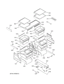 04 - Shelves & Drawers parts for Ge Refrigerator ZIC36NMASSRH from AppliancePartsPros.com