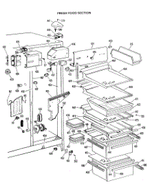 04 - Fresh Food Section parts for Ge Refrigerator MSX27XLJ from AppliancePartsPros.com