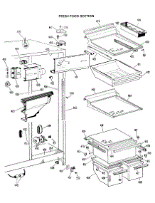 03 - Fresh Food Section parts for Ge Refrigerator TFX24ZHE from AppliancePartsPros.com