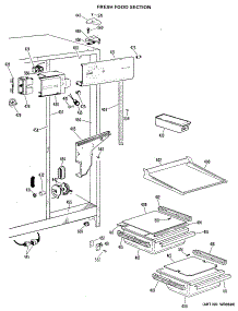 03 - Fresh Food Section parts for Ge Refrigerator TFX20RJB from AppliancePartsPros.com