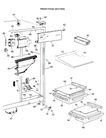 03 - Fresh Food Section parts for Ge Refrigerator TFX20KHF from AppliancePartsPros.com