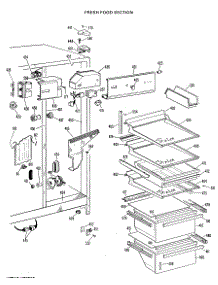 04 - Fresh Food Section parts for Ge Refrigerator TFX27ILB from AppliancePartsPros.com