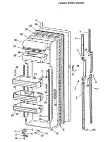 02 - Fresh Food Door parts for Ge Refrigerator TFX27RJE from AppliancePartsPros.com