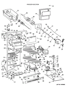 03 - Freezer Section parts for Ge Refrigerator TFX27RJE from AppliancePartsPros.com