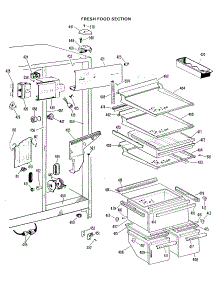 04 - Fresh Food Section parts for Ge Refrigerator TFX27RJE from AppliancePartsPros.com