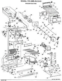 02 - Freezer Section parts for Ge Refrigerator TFX20RLB from AppliancePartsPros.com