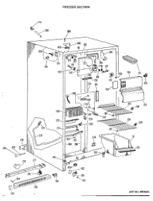 02 - Freezer Section parts for Ge Refrigerator TFX19LJE from AppliancePartsPros.com
