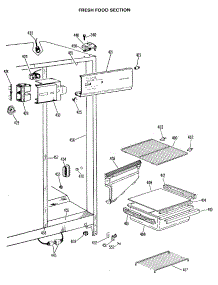 03 - Fresh Food Section parts for Ge Refrigerator TFX19LJE from AppliancePartsPros.com