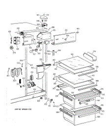 03 - Fresh Food Section parts for Ge Refrigerator TFX22JWYDAA from AppliancePartsPros.com