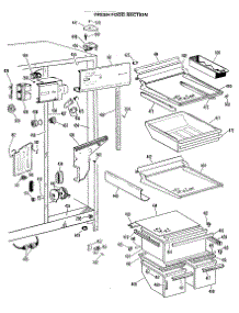 04 - Fresh Food Section parts for Ge Refrigerator TFX24FJC from AppliancePartsPros.com