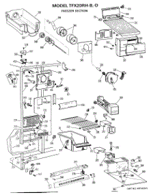 02 - Freezer Section parts for Ge Refrigerator TFX20RHB from AppliancePartsPros.com