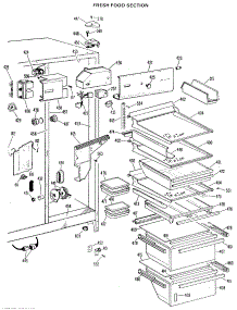04 - Fresh Food Section parts for Ge Refrigerator TFX27ELB from AppliancePartsPros.com