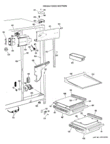 03 - Fresh Food Section parts for Ge Refrigerator TFX20RHB from AppliancePartsPros.com
