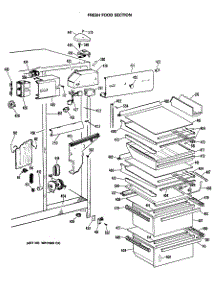 04 - Fresh Food Section parts for Ge Refrigerator TFX24VRAAD from AppliancePartsPros.com