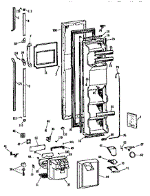 Freezer Door parts for Ge Refrigerator TFX24PRAXBB from AppliancePartsPros.com