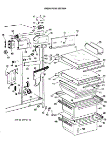 03 - Fresh Food Section parts for Ge Refrigerator TFX24FRAAD from AppliancePartsPros.com