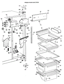 04 - Fresh Food Section parts for Ge Refrigerator TFX24FLC from AppliancePartsPros.com