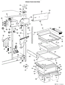 04 - Fresh Food Section parts for Ge Refrigerator TFX24FKB from AppliancePartsPros.com