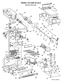 02 - Freezer Section parts for Ge Refrigerator TFX22RLC from AppliancePartsPros.com
