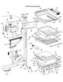 03 - Fresh Food Section parts for Ge Refrigerator TFX22DJE from AppliancePartsPros.com
